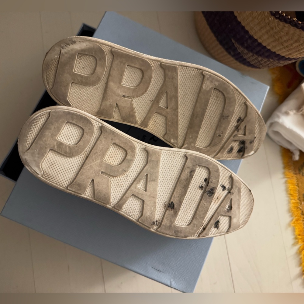 PRADA Spazzolato Oxford Platform Shoes - Picture 4 of 6